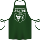 Schrodinger's Cat Science Geek Nerd Cotton Apron 100% Organic Forest Green