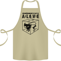 Schrodinger's Cat Science Geek Nerd Cotton Apron 100% Organic Khaki
