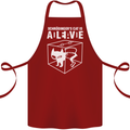 Schrodinger's Cat Science Geek Nerd Cotton Apron 100% Organic Maroon