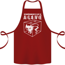Schrodinger's Cat Science Geek Nerd Cotton Apron 100% Organic Maroon