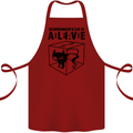 Schrodinger's Cat Science Geek Nerd Cotton Apron 100% Organic Maroon