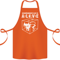 Schrodinger's Cat Science Geek Nerd Cotton Apron 100% Organic Orange