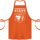 Schrodinger's Cat Science Geek Nerd Cotton Apron 100% Organic Orange