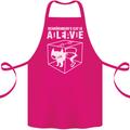 Schrodinger's Cat Science Geek Nerd Cotton Apron 100% Organic Pink