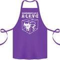 Schrodinger's Cat Science Geek Nerd Cotton Apron 100% Organic Purple