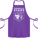 Schrodinger's Cat Science Geek Nerd Cotton Apron 100% Organic Purple