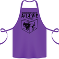 Schrodinger's Cat Science Geek Nerd Cotton Apron 100% Organic Purple