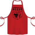 Schrodinger's Cat Science Geek Nerd Cotton Apron 100% Organic Red