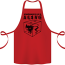 Schrodinger's Cat Science Geek Nerd Cotton Apron 100% Organic Red