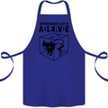 Schrodinger's Cat Science Geek Nerd Cotton Apron 100% Organic Royal Blue
