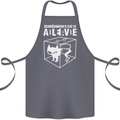 Schrodinger's Cat Science Geek Nerd Cotton Apron 100% Organic Steel
