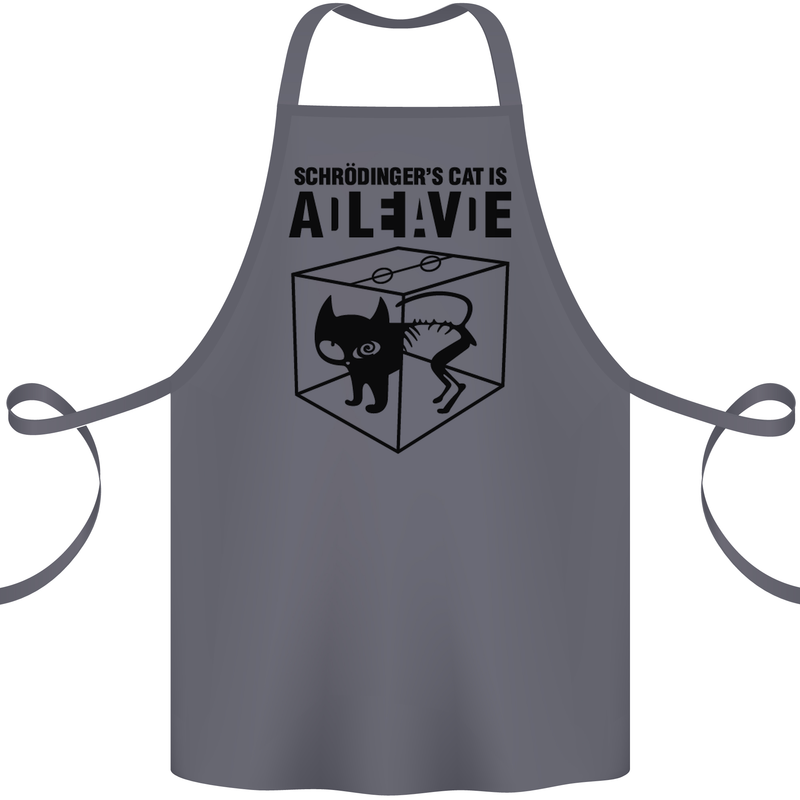 Schrodinger's Cat Science Geek Nerd Cotton Apron 100% Organic Steel
