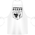 Schrodinger's Cat Science Geek Nerd Cotton Apron 100% Organic White