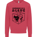 Schrodinger's Cat Science Geek Nerd Kids Sweatshirt Jumper Heliconia