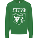Schrodinger's Cat Science Geek Nerd Kids Sweatshirt Jumper Irish Green