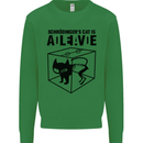 Schrodinger's Cat Science Geek Nerd Kids Sweatshirt Jumper Irish Green