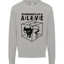Schrodinger's Cat Science Geek Nerd Kids Sweatshirt Jumper Sports Grey