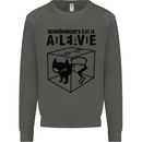 Schrodinger's Cat Science Geek Nerd Kids Sweatshirt Jumper Storm Grey