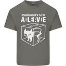 Schrodinger's Cat Science Geek Nerd Kids T-Shirt Childrens Charcoal