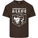 Schrodinger's Cat Science Geek Nerd Kids T-Shirt Childrens Chocolate