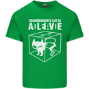 Schrodinger's Cat Science Geek Nerd Kids T-Shirt Childrens Irish Green