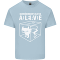 Schrodinger's Cat Science Geek Nerd Kids T-Shirt Childrens Light Blue