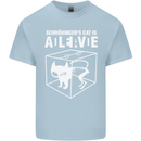 Schrodinger's Cat Science Geek Nerd Kids T-Shirt Childrens Light Blue