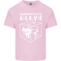 Schrodinger's Cat Science Geek Nerd Kids T-Shirt Childrens Light Pink