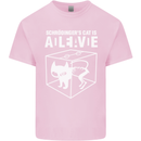 Schrodinger's Cat Science Geek Nerd Kids T-Shirt Childrens Light Pink