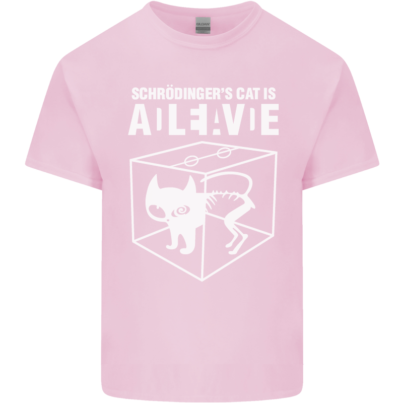 Schrodinger's Cat Science Geek Nerd Kids T-Shirt Childrens Light Pink