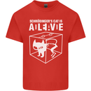 Schrodinger's Cat Science Geek Nerd Kids T-Shirt Childrens Red