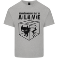 Schrodinger's Cat Science Geek Nerd Kids T-Shirt Childrens Sports Grey