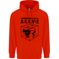 Schrodinger's Cat Science Geek Nerd Mens 80% Cotton Hoodie Bright Red
