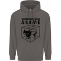 Schrodinger's Cat Science Geek Nerd Mens 80% Cotton Hoodie Charcoal