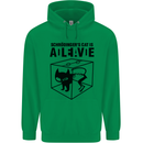 Schrodinger's Cat Science Geek Nerd Mens 80% Cotton Hoodie Irish Green