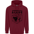 Schrodinger's Cat Science Geek Nerd Mens 80% Cotton Hoodie Maroon