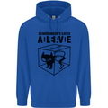 Schrodinger's Cat Science Geek Nerd Mens 80% Cotton Hoodie Royal Blue