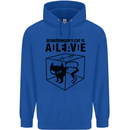 Schrodinger's Cat Science Geek Nerd Mens 80% Cotton Hoodie Royal Blue