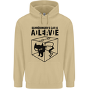 Schrodinger's Cat Science Geek Nerd Mens 80% Cotton Hoodie Sand