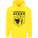 Schrodinger's Cat Science Geek Nerd Mens 80% Cotton Hoodie Yellow