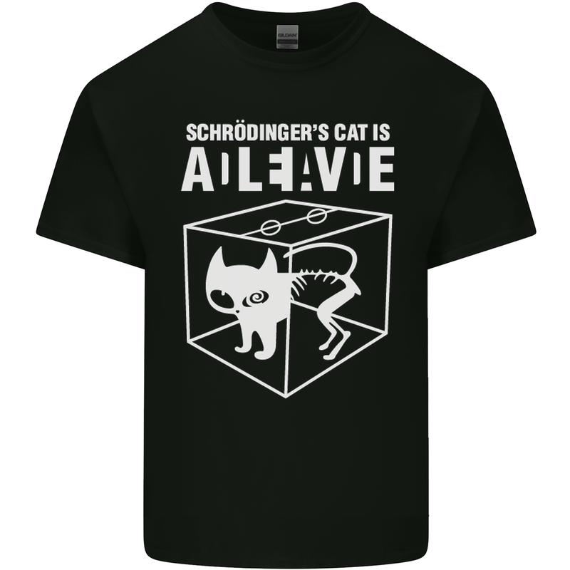 Schrodinger's Cat Science Geek Nerd Mens Cotton T-Shirt Tee Top Black