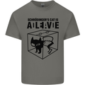 Schrodinger's Cat Science Geek Nerd Mens Cotton T-Shirt Tee Top Charcoal