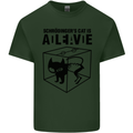 Schrodinger's Cat Science Geek Nerd Mens Cotton T-Shirt Tee Top Forest Green