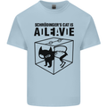 Schrodinger's Cat Science Geek Nerd Mens Cotton T-Shirt Tee Top Light Blue