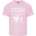 Schrodinger's Cat Science Geek Nerd Mens Cotton T-Shirt Tee Top Light Pink
