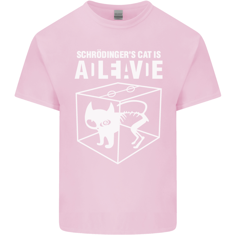 Schrodinger's Cat Science Geek Nerd Mens Cotton T-Shirt Tee Top Light Pink