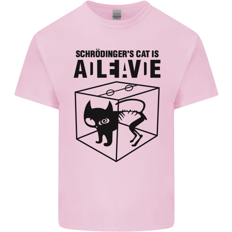 Schrodinger's Cat Science Geek Nerd Mens Cotton T-Shirt Tee Top Light Pink