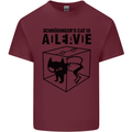 Schrodinger's Cat Science Geek Nerd Mens Cotton T-Shirt Tee Top Maroon