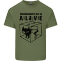 Schrodinger's Cat Science Geek Nerd Mens Cotton T-Shirt Tee Top Military Green