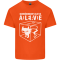Schrodinger's Cat Science Geek Nerd Mens Cotton T-Shirt Tee Top Orange